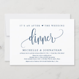 Trouwvlucht, een na het huwelijksdiner uitnodiging