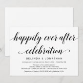 Trouwvlucht, Elegante Klasse Zwarte Script Kaart (Voorkant / Achterkant)