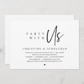 Trouwvlucht, Feest met ons Uitnodiging (Voorkant / Achterkant)