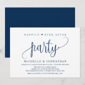 Trouwvlucht, Feest na de Bruiloft Uitnodiging (Voorkant / Achterkant)