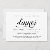 Trouwvlucht, Happily Ever After-diner Kaart (Voorkant)