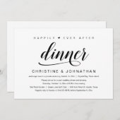 Trouwvlucht, Happily Ever After-diner Kaart (Voorkant / Achterkant)