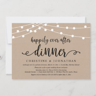 Trouwvlucht, Happily Ever After-diner Kaart