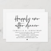 Trouwvlucht, 'Happily Ever after dinner' Kaart (Voorkant / Achterkant)