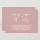 Trouwvlucht, Happily Ever After-feest Kaart (Voorkant / Achterkant)