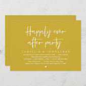 Trouwvlucht, Happily Ever After-feest Kaart (Voorkant / Achterkant)