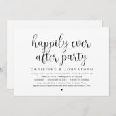 Trouwvlucht, Happily Ever After-feest Kaart (Voorkant / Achterkant)