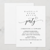 Trouwvlucht, Happily Ever After Feest Kaart (Voorkant / Achterkant)
