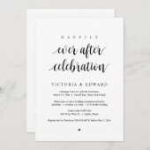 Trouwvlucht, 'Happily Ever After'-feest Kaart (Voorkant / Achterkant)