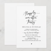 Trouwvlucht, Happily Ever After-feest Kaart (Voorkant / Achterkant)