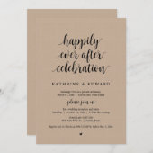 Trouwvlucht, 'Happily Ever After'-feest Kaart (Voorkant / Achterkant)