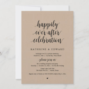 Trouwvlucht, 'Happily Ever After'-feest Kaart
