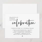 Trouwvlucht, 'Happily Ever After'-feest Kaart (Voorkant / Achterkant)