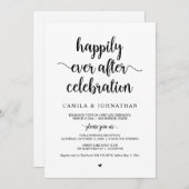 Trouwvlucht, Happily Ever After-feest Kaart (Voorkant / Achterkant)