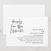 Trouwvlucht, 'Happily Ever After'-feest Kaart (Voorkant / Achterkant)