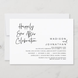 Trouwvlucht, 'Happily Ever After'-feest Kaart