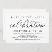 Trouwvlucht, 'Happily Ever After'-feest Kaart (Voorkant / Achterkant)