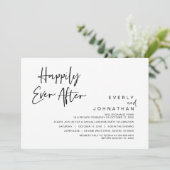 Trouwvlucht, 'Happily Ever After'-feest Kaart (Staand voorkant)