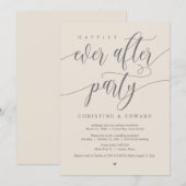 Trouwvlucht, Happily Ever After-feest Kaart (Voorkant / Achterkant)