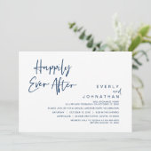Trouwvlucht, 'Happily Ever After'-feest Kaart (Staand voorkant)