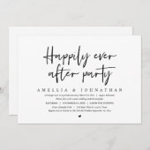 Trouwvlucht, Happily Ever After-feest Kaart (Voorkant / Achterkant)