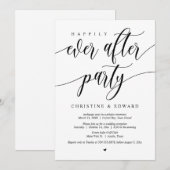 Trouwvlucht, Happily Ever After-feest uitnodiging (Voorkant / Achterkant)