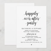 Trouwvlucht, Happily Ever After-feest uitnodiging (Voorkant / Achterkant)