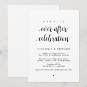 Trouwvlucht, 'Happily Ever After' Feestviering Kaart (Voorkant / Achterkant)