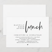 Trouwvlucht, Happily Ever After Lunchfeest Kaart (Voorkant / Achterkant)