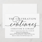 Trouwvlucht, Het Feest Gaat Door Uitnod Kaart (Voorkant / Achterkant)