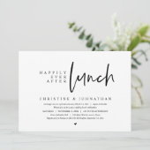 Trouwvlucht, Lunchfeest 'Happily Ever After' Kaart (Staand voorkant)