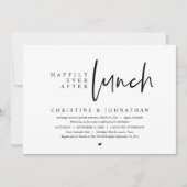 Trouwvlucht, Lunchfeest voor altijd gelukkig Kaart (Voorkant)