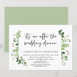 Trouwvlucht, na het huwelijksdiner kaart