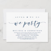 Trouwvlucht, Na We Do, We Party Uitnodiging (Voorkant)