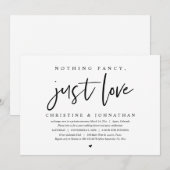 Trouwvlucht, Niets fancy, gewoon liefde Kaart (Voorkant / Achterkant)