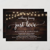 Trouwvlucht, Niets fancy gewoon liefde Kaart (Voorkant / Achterkant)