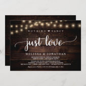 Trouwvlucht, Niets fancy gewoon liefde Kaart (Voorkant / Achterkant)