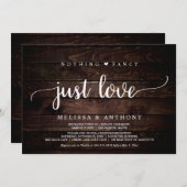 Trouwvlucht, Niets fancy gewoon liefde uitnodiging (Voorkant / Achterkant)