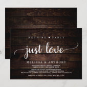 Trouwvlucht, Niets gewoons, gewoon liefde uitnodig Kaart (Voorkant / Achterkant)