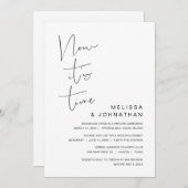 Trouwvlucht Uitnodiging, Nu is het tijd Kaart (Voorkant / Achterkant)