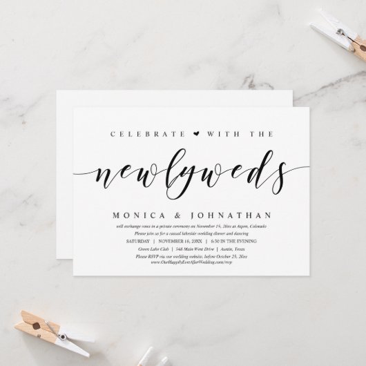 Trouwvlucht, vier met de pasgetrouwden kaart (Voorkant / Achterkant in situ)