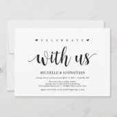 Trouwvlucht, vier met ons Uitnodigingen (Voorkant)