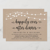 Trouwvluchtdiner Uitnodiging 'Happily Ever After' (Voorkant / Achterkant)