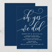 Trouwvluchtfeest, O ja, we hebben het gedaan Kaart (Voorkant / Achterkant)