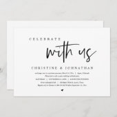 Trouwvluchtfeest, vier het met ons kaart (Voorkant / Achterkant)