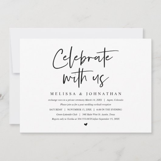 Trouwvluchtfeest, vier het met ons kaart (Voorkant)