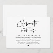 Trouwvluchtfeest, Vier het met ons mee Kaart (Voorkant / Achterkant)