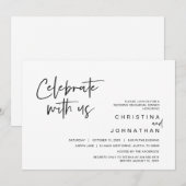 Trouwvluchtfeest, vier met ons uitnodiging (Voorkant / Achterkant)