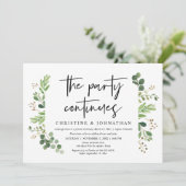 Trouwvluchtfeestviering gaat door kaart (Staand voorkant)