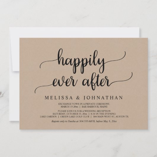 Trouwvluchthuwelijk Feest Uitnodiging (Voorkant)